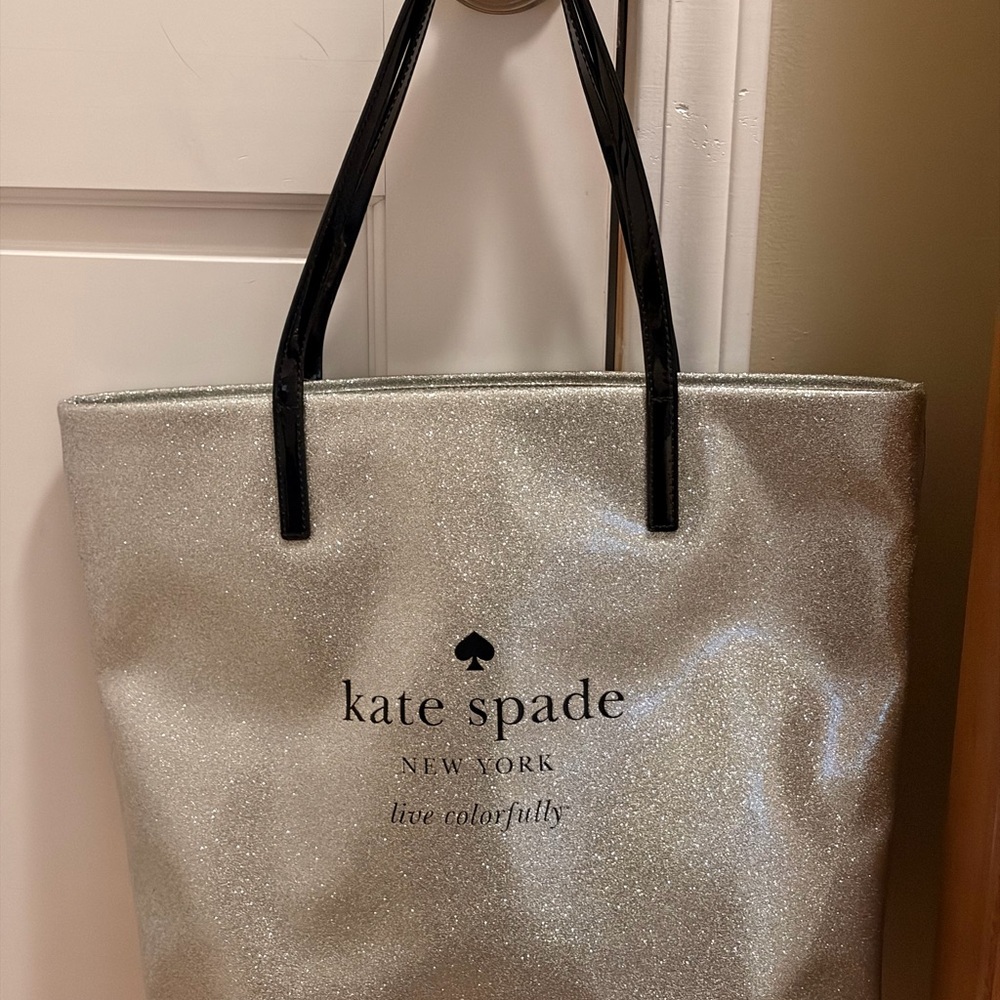 Kate Spade Silver Sparkle Tote